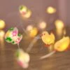 Guirlande Lumineuse Micro LED à 20 Œufs Et Poussins De Pâques