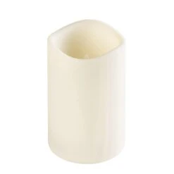 Bougie Pilier LED D’Extérieur à Piles -Éclairage Domestique CA16001 small ivory LED outdoor battery pillar candle studio P6