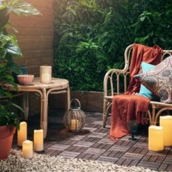 Grande Bougie Pilier LED D’Extérieur à Piles 8 Grande Bougie Pilier LED D’Extérieur à Piles -Éclairage Domestique CA16002 large outdoor battery pillar candle garden iberian summer Table P3