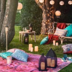 Grande Bougie Pilier LED D’Extérieur à Piles 9 Grande Bougie Pilier LED D’Extérieur à Piles -Éclairage Domestique CA16002 large outdoor battery pillar candle garden iberian summer P4