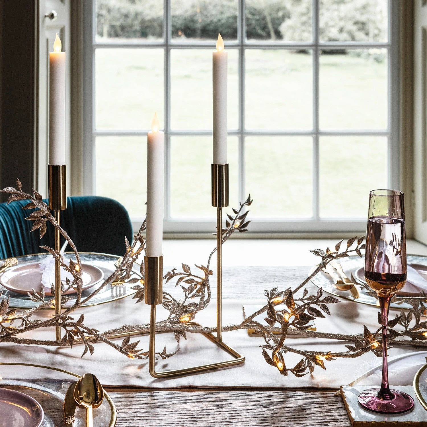 2 Chandelles à LED Ivoire 2 2 Chandelles à LED Ivoire – Image 2