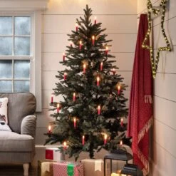 20 Bougies Rouges Pour Arbre De Noël 7 20 Bougies Rouges Pour Arbre De Noël -Éclairage Domestique CA18010 sapin avec guirlande lumineuse 20 bougies rouges pour arbre de noel