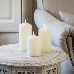 Lot De Décorations De Noël Classiques Pour Fenêtres -Éclairage Domestique CA18013 trio de bougies TruGlow sur table