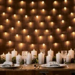 Lot De 3 Bougies Piliers TruGlow® à LED Effet Ombré Argenté Avec Télécommande 10 Lot De 3 Bougies Piliers TruGlow® à LED Effet Ombré Argenté Avec Télécommande -Éclairage Domestique CA19004 Lot de 3 Bougies Ombre Argent True Glow TruGlow Table Salle a Manger P4