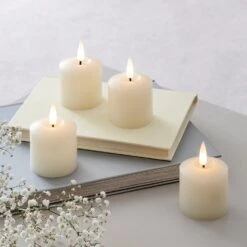 Lot De 4 Bougies Votives TruGlow® à LED -Éclairage Domestique CA19005 Bougies LED Votives Flamme Realise TruGlow