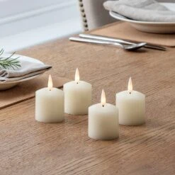 Lot De Bougies TruGlow® Ivoire Pour Les Mariages 6 Lot De Bougies TruGlow® Ivoire Pour Les Mariages -Éclairage Domestique CA19005 lot de 4 bougies votives truglow a led