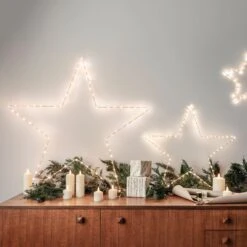 Lot De 3 Bougies Piliers Fins TruGlow® à LED -Éclairage Domestique CA19006 3 Bougies LED Pillier TruGlow Etoiles P4