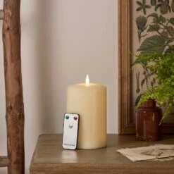 Petite Bougie Cierge à LED TruGlow® De 15 Cm Avec Télécommande -Éclairage Domestique CA19020RC petite bougie cierge a led truglow de 15 cm avec telecommande 3