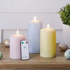Lot 3 Bougies Piliers TruGlow® à LED Pastel Avec Télécommande 7 Lot 3 Bougies Piliers TruGlow® à LED Pastel Avec Télécommande -Éclairage Domestique CA21013RC 3 bougies piliers truglow a led pastel avec telecommande