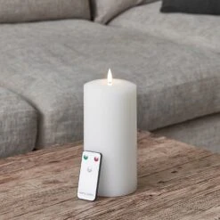 Bougie Cierge Blanche TruGlow® De 20 Cm Avec Télécommande