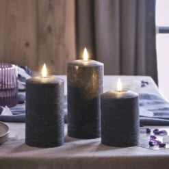 3 Bougies Piliers TruGlow® Dégradées à LED -Éclairage Domestique CA22007 3 bougies piliers truglow degradees a led 1