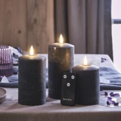 3 Bougies Piliers TruGlow® Dégradées à LED -Éclairage Domestique CA22007 3 bougies piliers truglow degradees a led 2