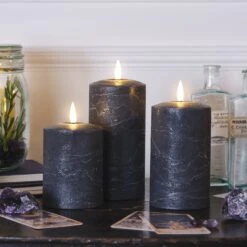 3 Bougies Piliers TruGlow® Dégradées à LED -Éclairage Domestique CA22007 3 bougies piliers truglow degradees a led 3