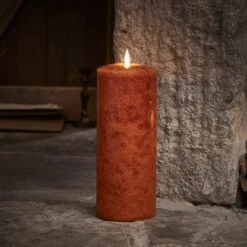 Bougie Cierge Orange Mouchetée TruGlow® De 25 Cm Avec Télécommande 6 Bougie Cierge Orange Mouchetée TruGlow® De 25 Cm Avec Télécommande -Éclairage Domestique CA22052RC bougie cierge orange mouchetee truglow de 25 cm avec telecommande 3