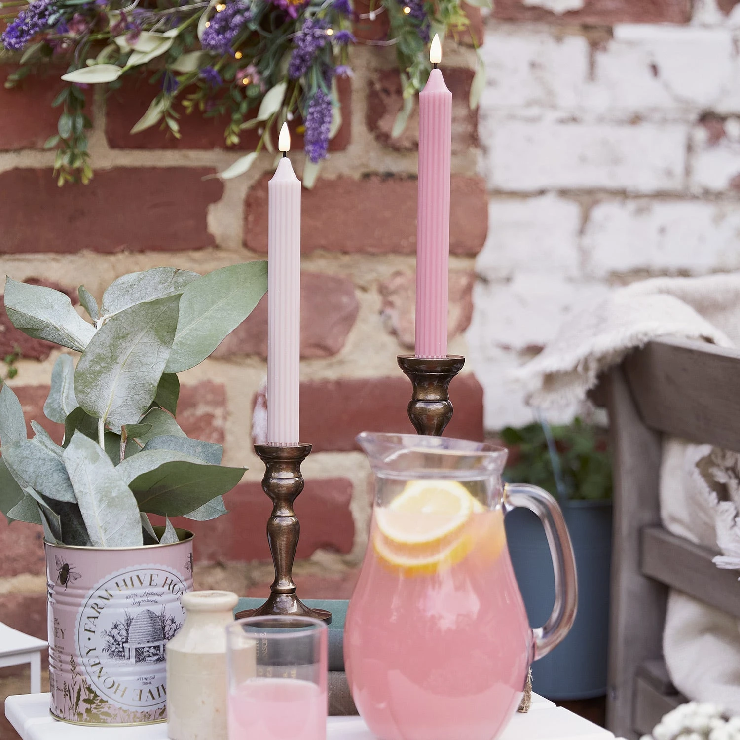 6 Chandelles Striées Rose Truglow® Avec Télécommande 2 6 Chandelles Striées Rose Truglow® Avec Télécommande – Image 2