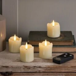 Lot De 4 Bougies Votives Effet Cire Fondue -Éclairage Domestique CA24029 lot de 4 bougies votives effet cire fondue 1