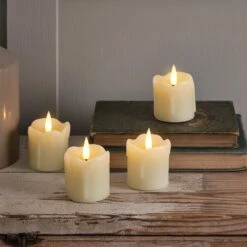 Lot De 4 Bougies Votives Effet Cire Fondue -Éclairage Domestique CA24029 lot de 4 bougies votives effet cire fondue 2