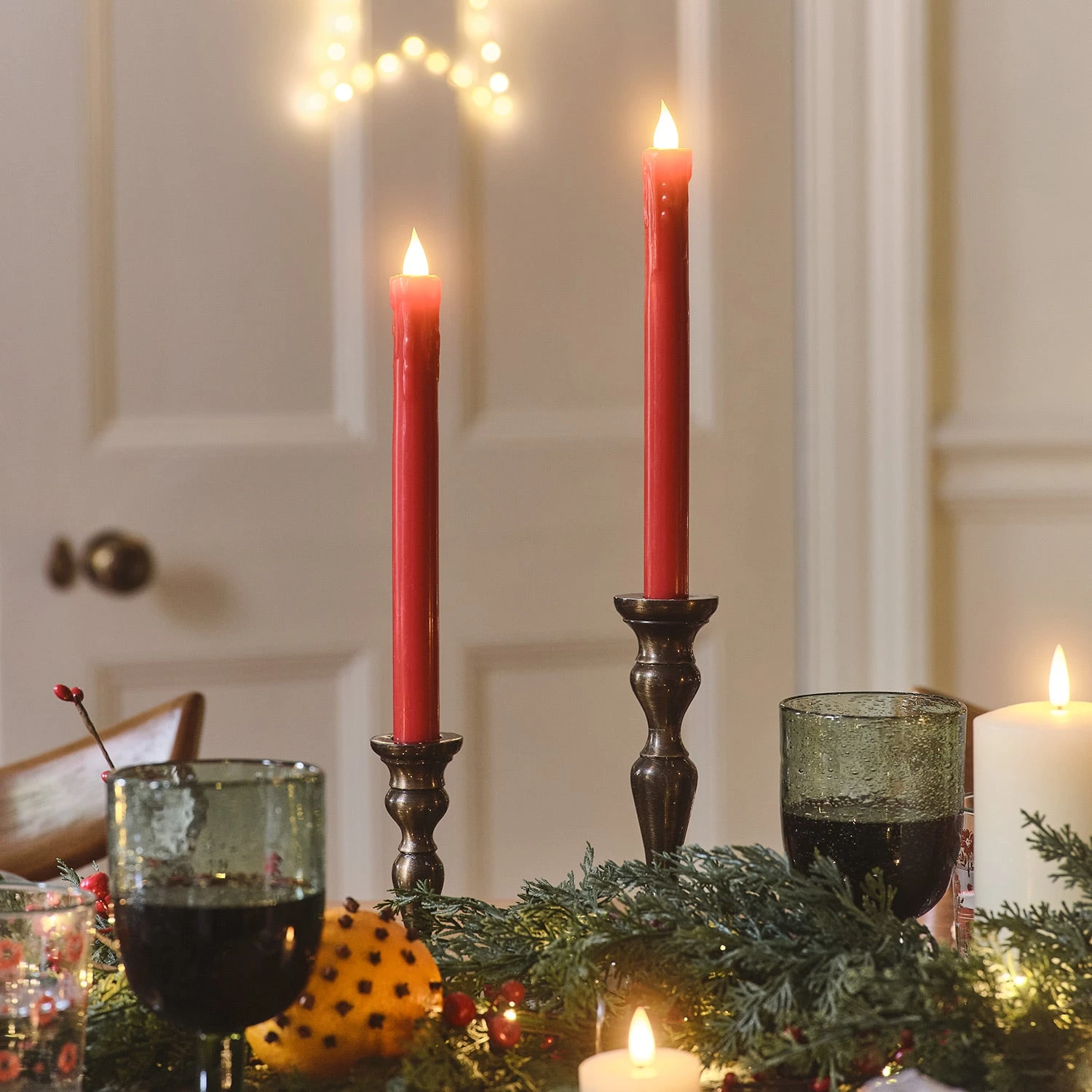 2 X Lot De 2 Chandelles En Cire Rouge Avec Télécommande 4 2 X Lot De 2 Chandelles En Cire Rouge Avec Télécommande – Image 4