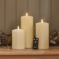 Lot De 3 Bougies Cierges à LED TruGlow® -Éclairage Domestique D CA1902012 lot de 3 bougies cierges a led truglow avec telecommande