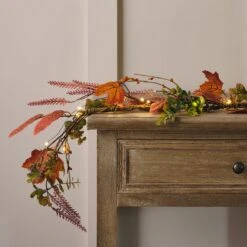 Guirlande De Feuilles D'Érable De 1,5 M Et Micro LED