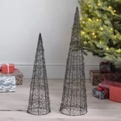 Duo De Cônes Lumineux En Fil Métallique De 80 Cm Et 60 Cm 13 Duo De Cônes Lumineux En Fil Métallique De 80 Cm Et 60 Cm -Éclairage Domestique D L4F25025EU duo de cones lumineux en fil metallique de 80 cm et 60 cm 2