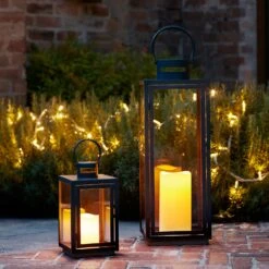 Malvern Lot De 2 Lanternes De Jardin -Éclairage Domestique D LA170012 Malvern Outdoor Battery Candle Lanterns Bundle P1