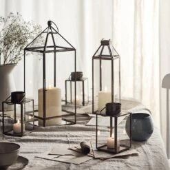 Grande Lanterne Artisanale Effi Avec Bougie TruGlow® 6 Grande Lanterne Artisanale Effi Avec Bougie TruGlow® -Éclairage Domestique D LA20007CA. Decor Table interieur lanternes artisanales p3