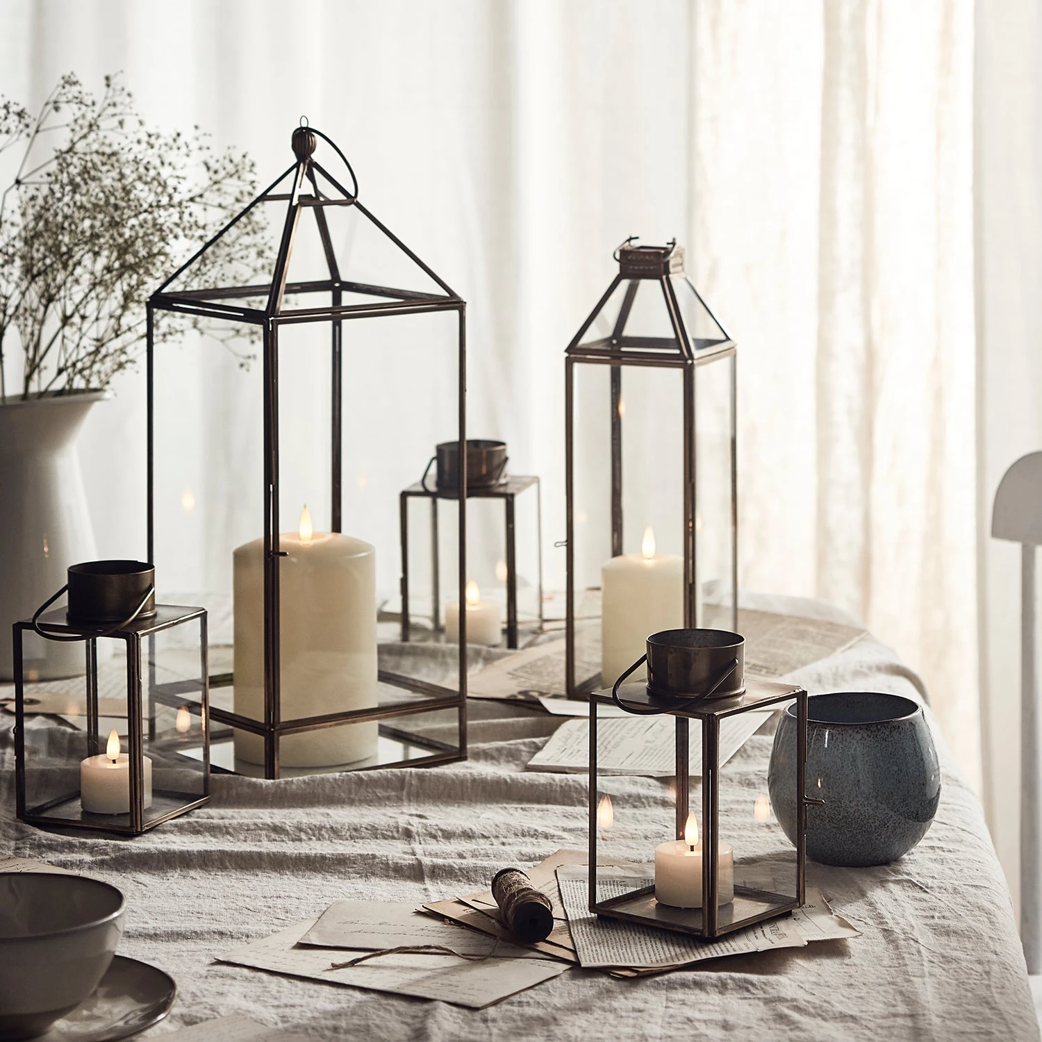 Grande Lanterne Artisanale Effi Avec Bougie TruGlow® 3 Grande Lanterne Artisanale Effi Avec Bougie TruGlow® – Image 3