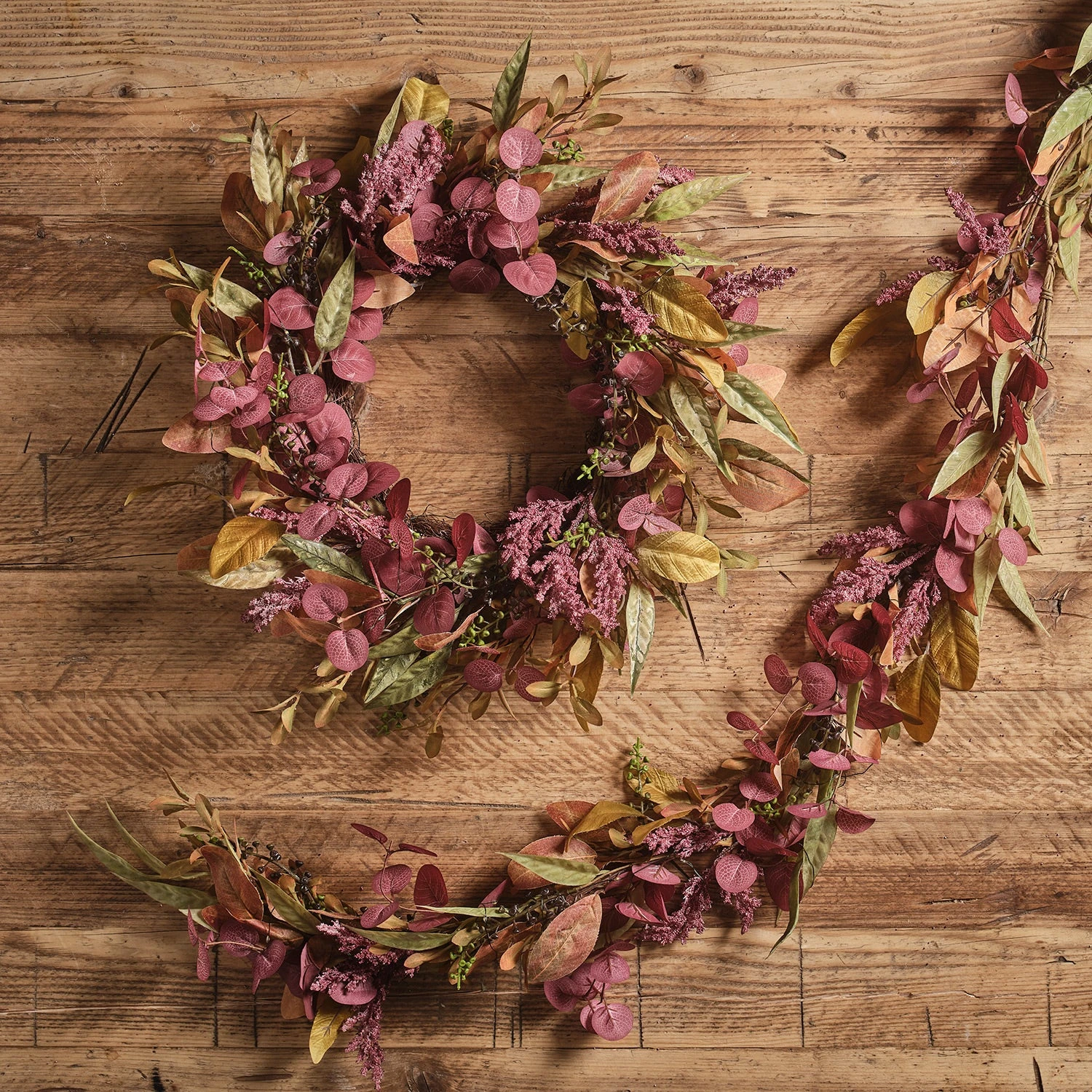 Lot De Couronne & Guirlande Automne-Hiver Pré-éclairées 3 Lot De Couronne & Guirlande Automne-Hiver Pré-éclairées – Image 3