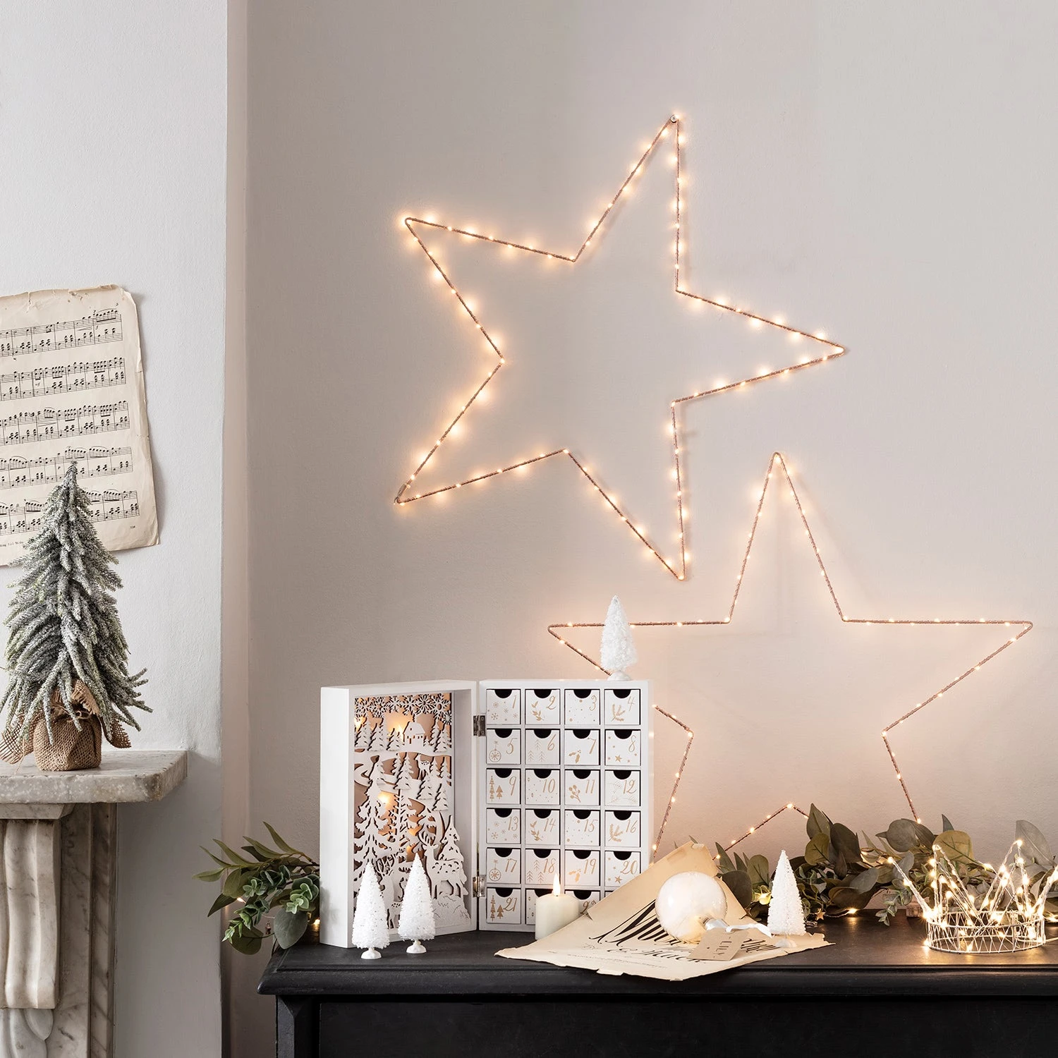 Lot De 2 Étoiles Lumineuses Osby Or Rose 7 Lot De 2 Étoiles Lumineuses Osby Or Rose – Image 7