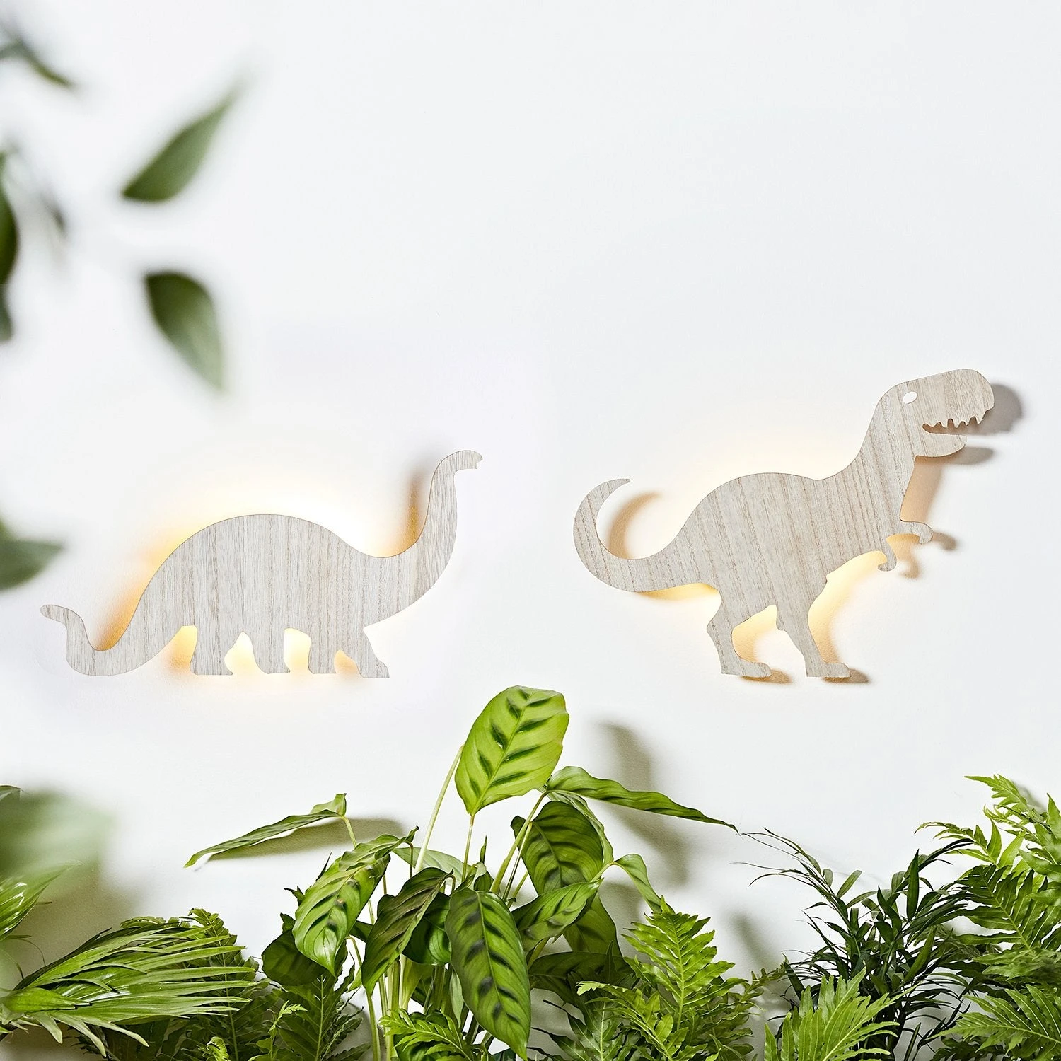 Duo D'Appliques Dinosaures Lumineuses 1 Duo D'Appliques Dinosaures Lumineuses