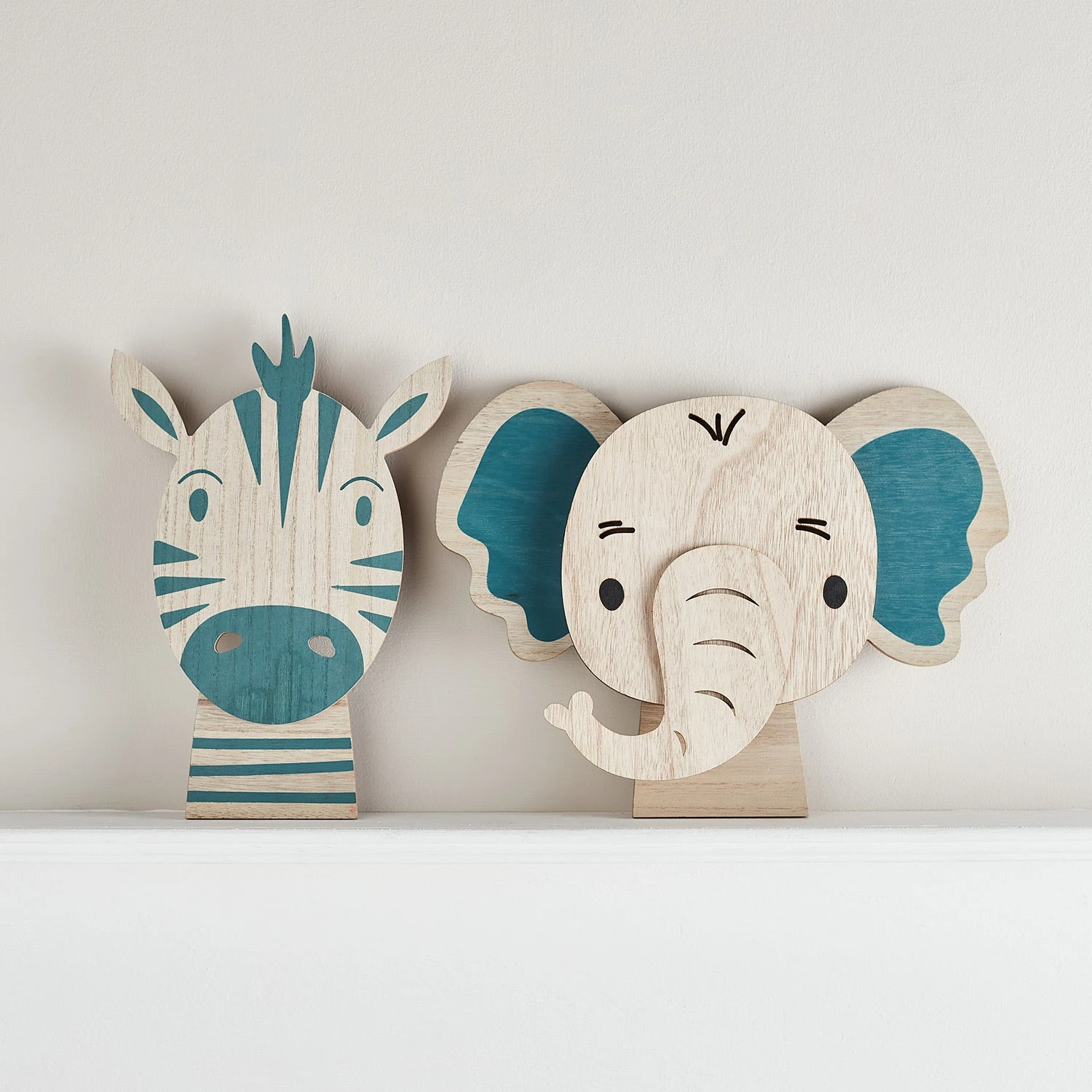 Duo D'Appliques Pour Enfants - Zèbre Et Éléphant 2 Duo D'Appliques Pour Enfants - Zèbre Et Éléphant – Image 2