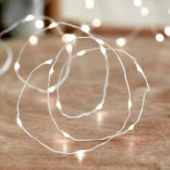Cloche En Verre Minimaliste Avec 20 Micro LED -Éclairage Domestique D MINIMAL1 glass dome white wire micro fairy lights P3