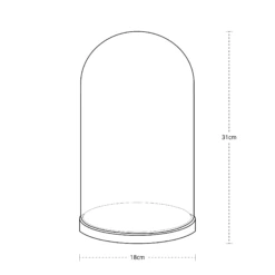 Grande Cloche En Verre Minimaliste Avec 50 Micro LED 9 Grande Cloche En Verre Minimaliste Avec 50 Micro LED -Éclairage Domestique D MINIMAL2 dimensions cloche en verre