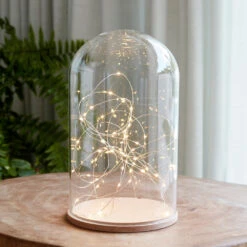 Grande Cloche En Verre Minimaliste Avec 50 Micro LED