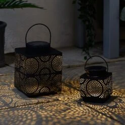 Duo De Lanternes Solaires Marocaines Taza