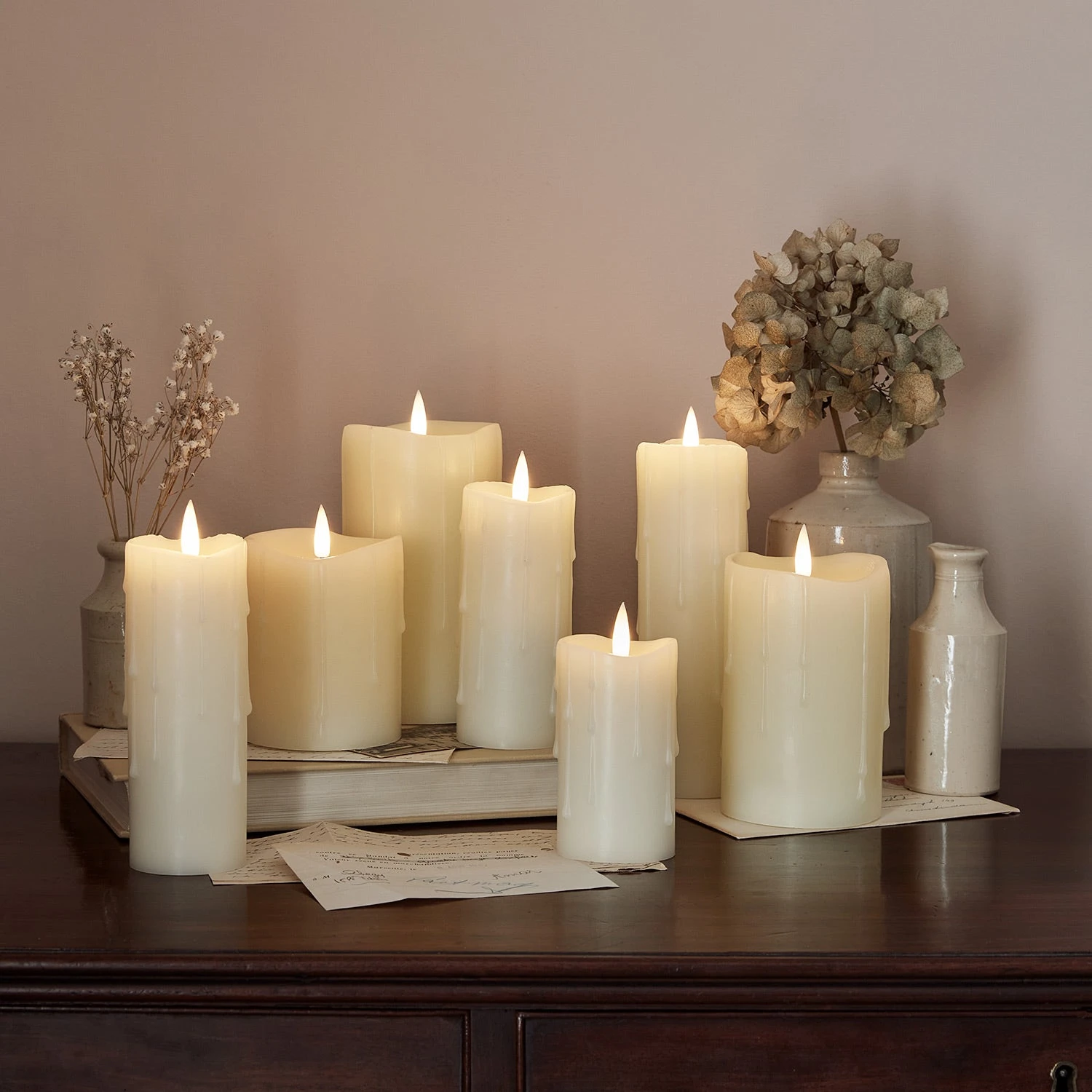 Lot De 7 Bougies TruGlow® Ivoire Effet Cire Fondue 1 Lot De 7 Bougies TruGlow® Ivoire Effet Cire Fondue
