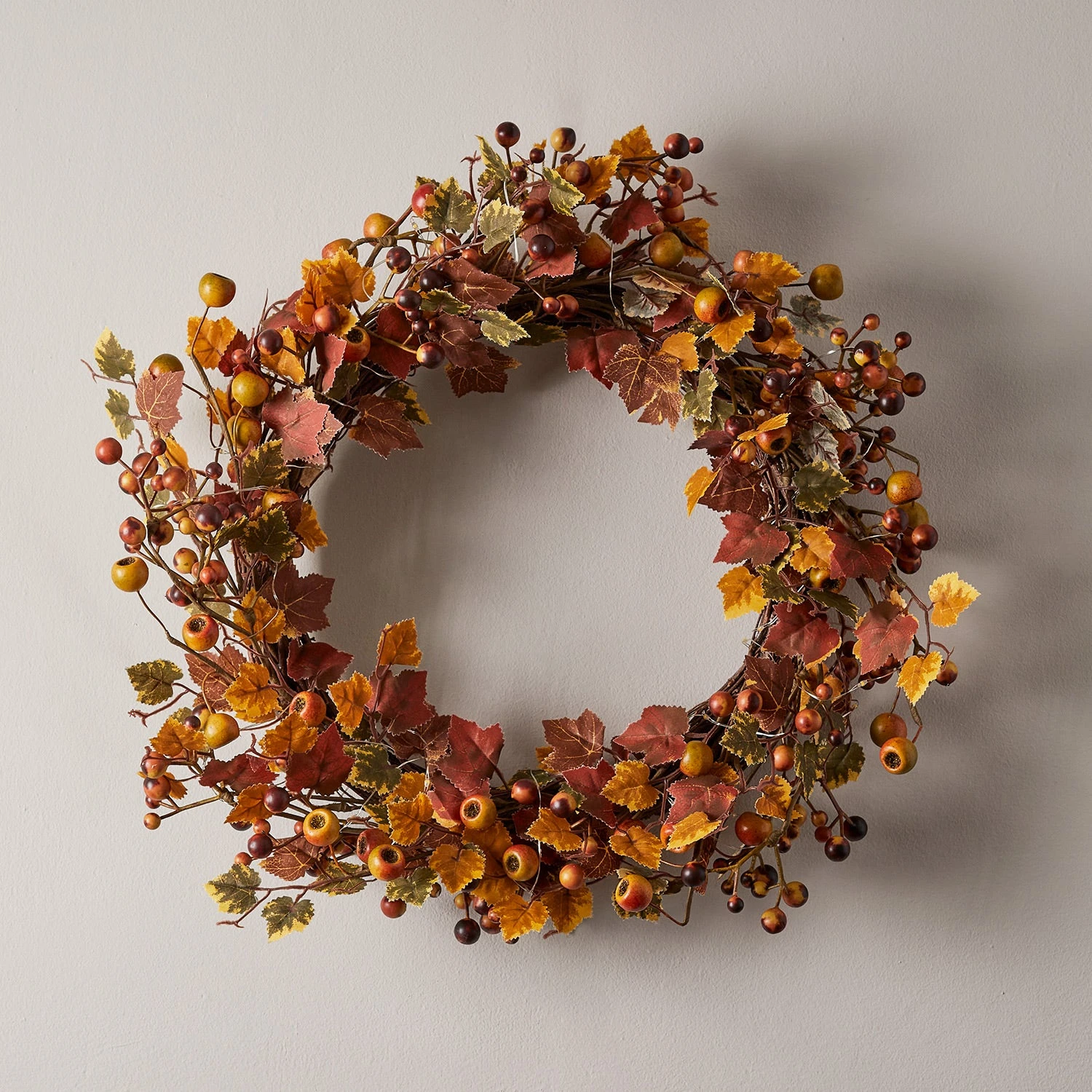 Couronne Automnale Pré-éclairée De 46 Cm 2 Couronne Automnale Pré-éclairée De 46 Cm – Image 2