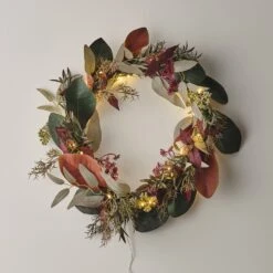 Couronne Automne-Hiver De 40 Cm Et Micro LED