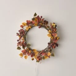 Couronne Automnale à Baies De 40 Cm Et Micro LED 6 Couronne Automnale à Baies De 40 Cm Et Micro LED -Éclairage Domestique D WR24010 couronne automnale a baies de 40 cm et micro led eteinte