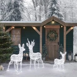 Famille De Rennes Lumineux En Acrylique Et à LED Bicolores Swinsty -Éclairage Domestique D XX230567EU famille de rennes lumineux en acrylique et a led bicolore swinsty 8