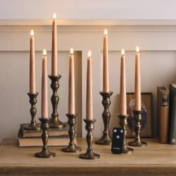 Lot De 8 Chandelles Cuivrées TruGlow®