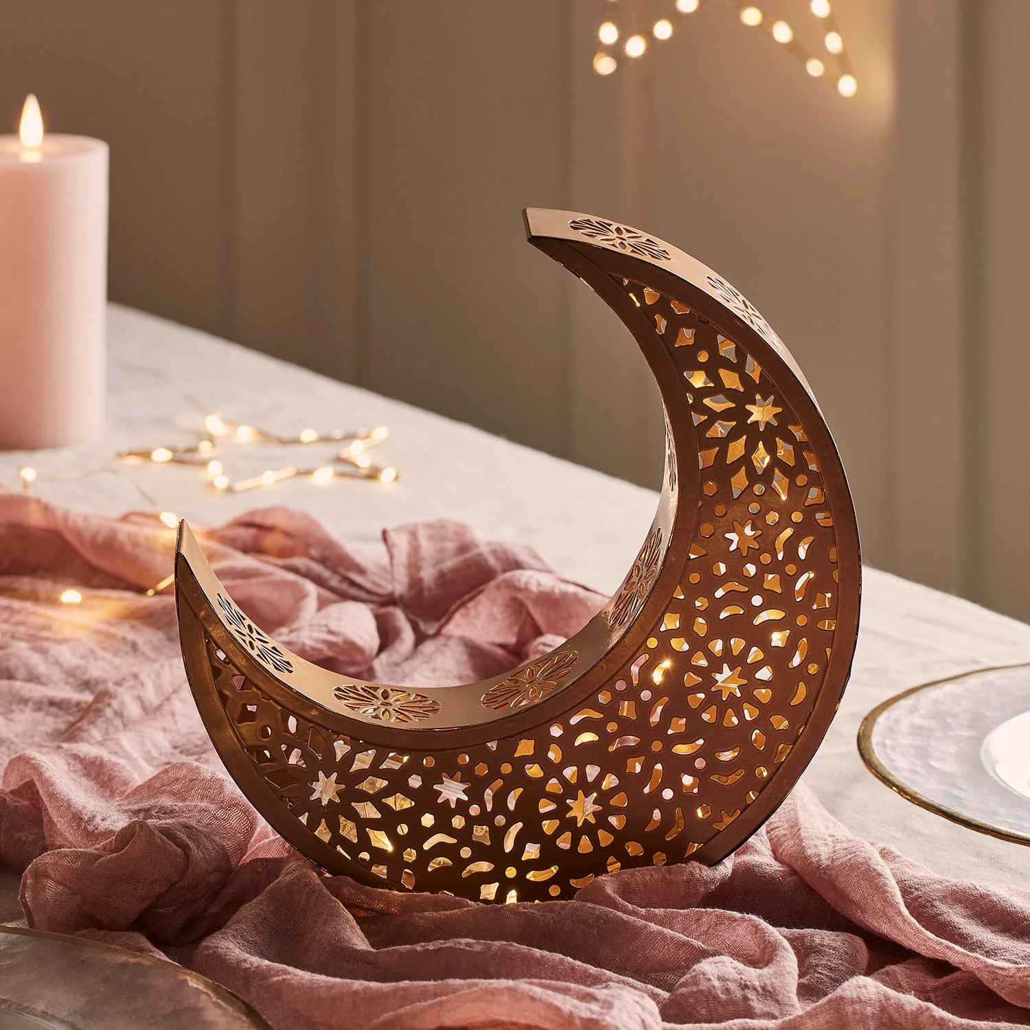 Lampe De Table Ramadan En Forme De Croissant De Lune 1 Lampe De Table Ramadan En Forme De Croissant De Lune