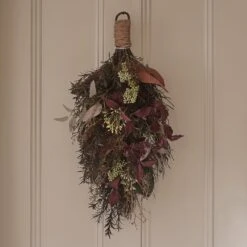 Lot De Couronne & Bouquet Mural Automne-Hiver Pré-éclairés 20 Lot De Couronne & Bouquet Mural Automne-Hiver Pré-éclairés -Éclairage Domestique DE25005 bouquet mural pre eclaire automne hiver 4