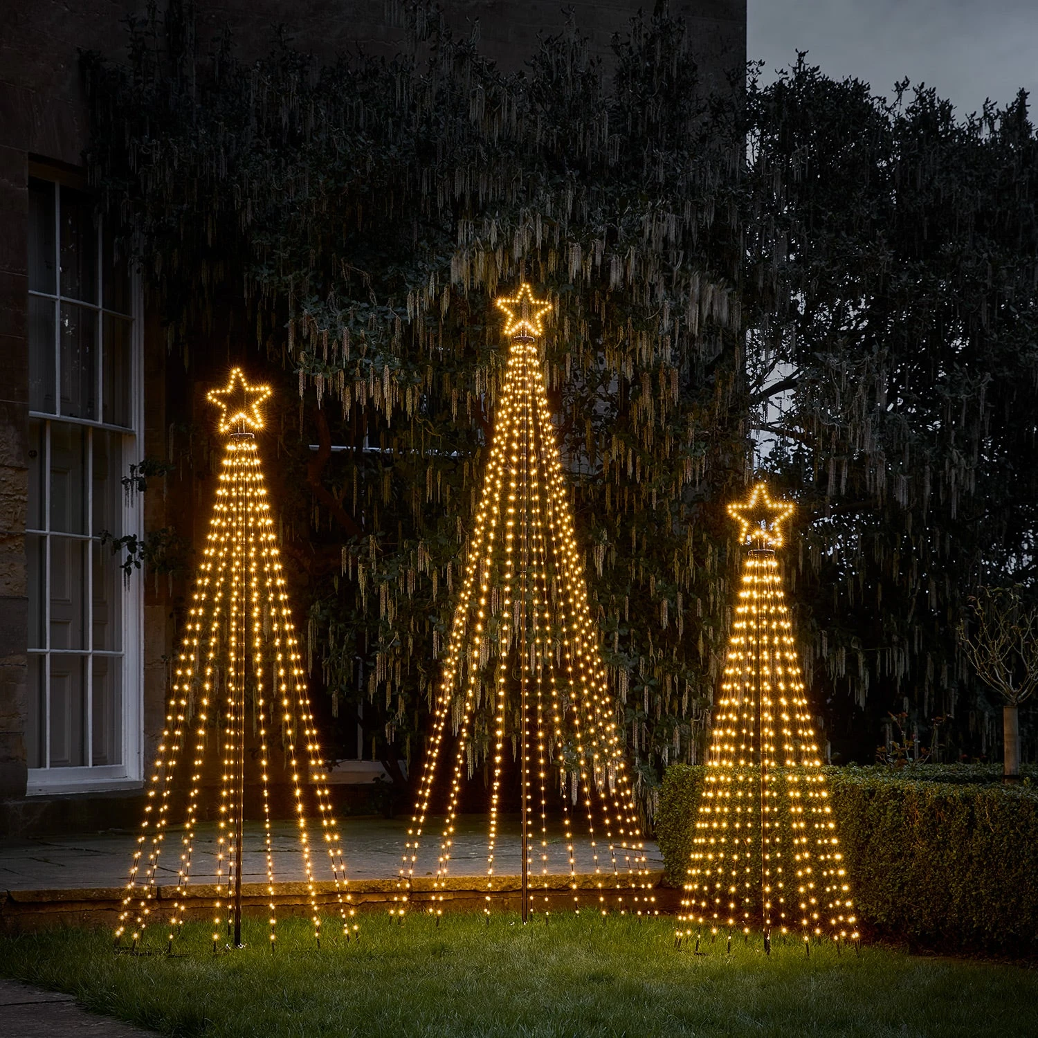 Lot De 3 Sapins De Noël Cônes Lumineux D’Extérieur Avec Fonction Changement De Couleur 2 Lot De 3 Sapins De Noël Cônes Lumineux D’Extérieur Avec Fonction Changement De Couleur – Image 2