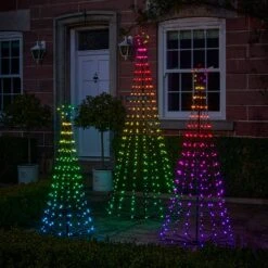 Lot De 3 Sapins De Noël Cônes Lumineux D’Extérieur Avec Fonction Changement De Couleur 32 Lot De 3 Sapins De Noël Cônes Lumineux D’Extérieur Avec Fonction Changement De Couleur -Éclairage Domestique EU L4F2402038 lot de 3 sapins de noel cones lumineux d exterieur avec fonction changement de couleur 11