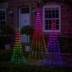Lot De 3 Sapins De Noël Cônes Lumineux D’Extérieur Avec Fonction Changement De Couleur 33 Lot De 3 Sapins De Noël Cônes Lumineux D’Extérieur Avec Fonction Changement De Couleur -Éclairage Domestique EU L4F2402038 lot de 3 sapins de noel cones lumineux d exterieur avec fonction changement de couleur 12