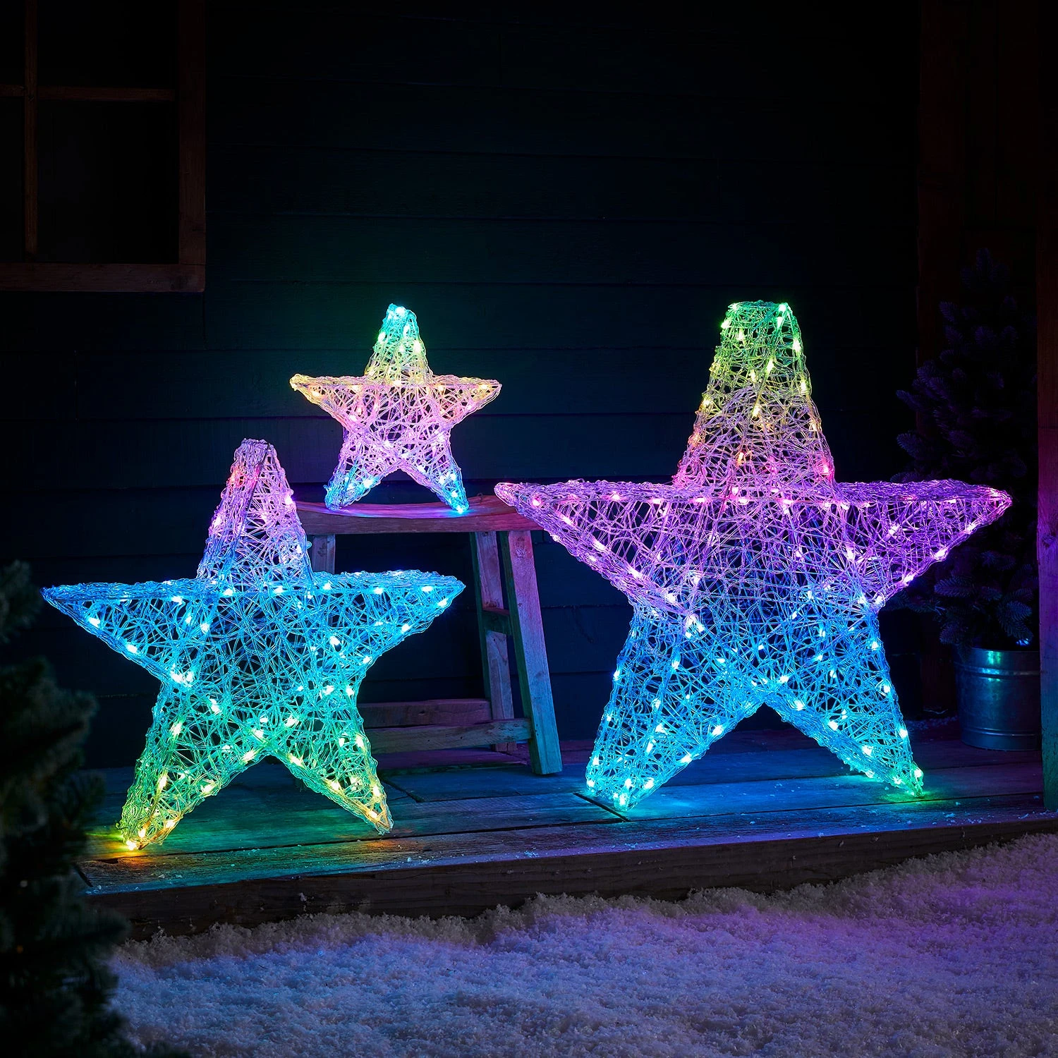 Trio D'Étoiles Lumineuses Twinkly En Acrylique 1 Trio D'Étoiles Lumineuses Twinkly En Acrylique