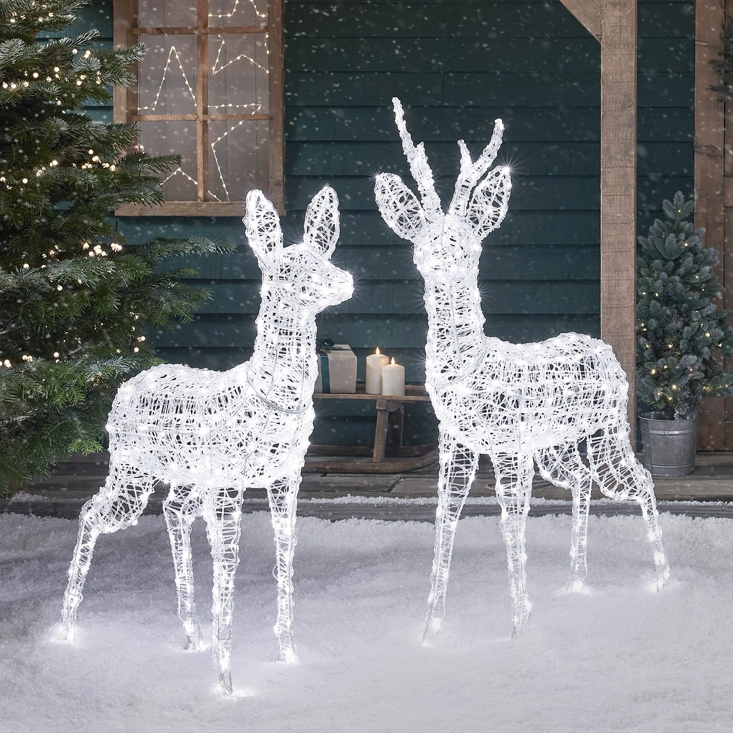 Duo De Rennes Lumineux Swinsty, Cerf Et Biche à LED Bicolores 7 Duo De Rennes Lumineux Swinsty, Cerf Et Biche à LED Bicolores – Image 7