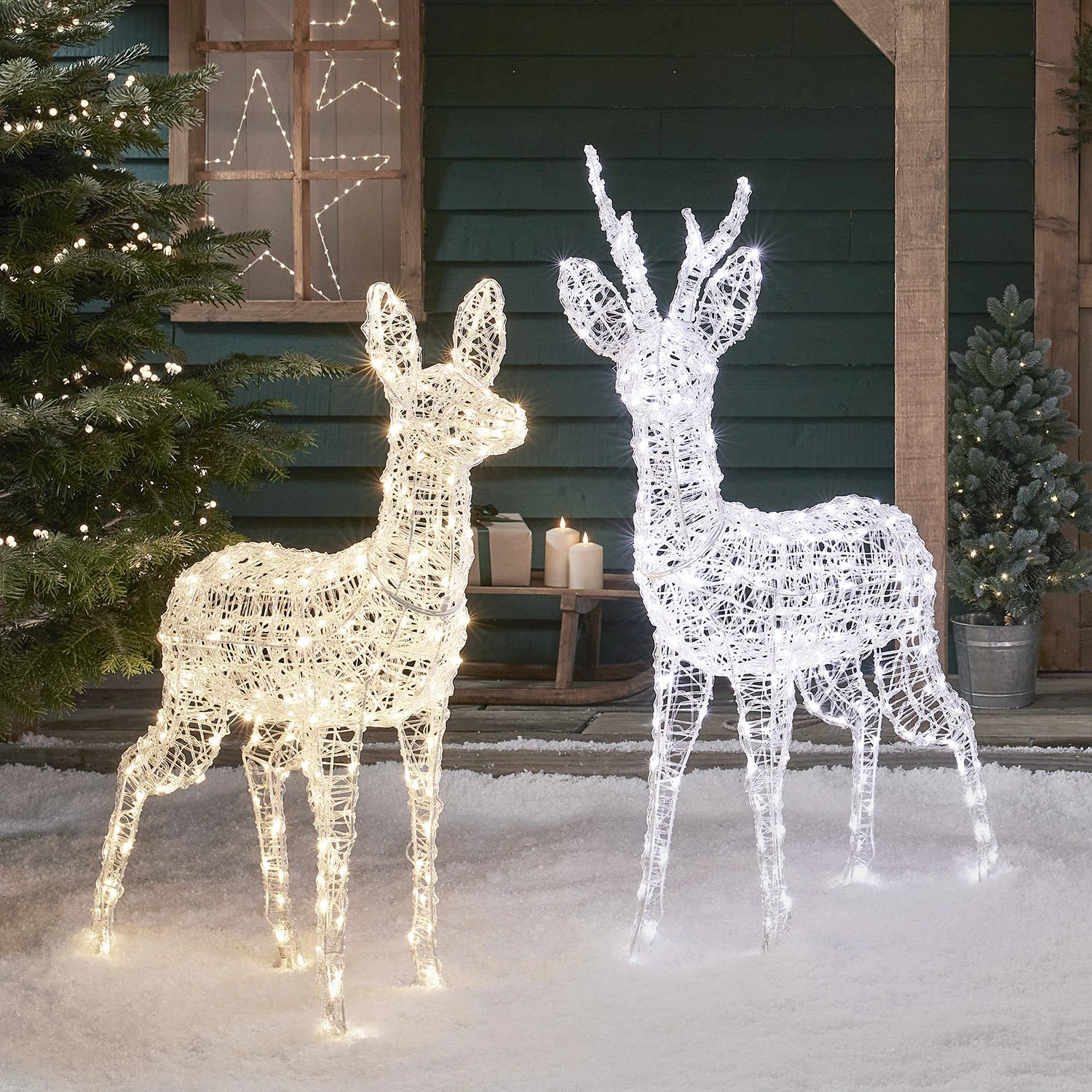 Duo De Rennes Lumineux Swinsty, Cerf Et Biche à LED Bicolores 8 Duo De Rennes Lumineux Swinsty, Cerf Et Biche à LED Bicolores – Image 8